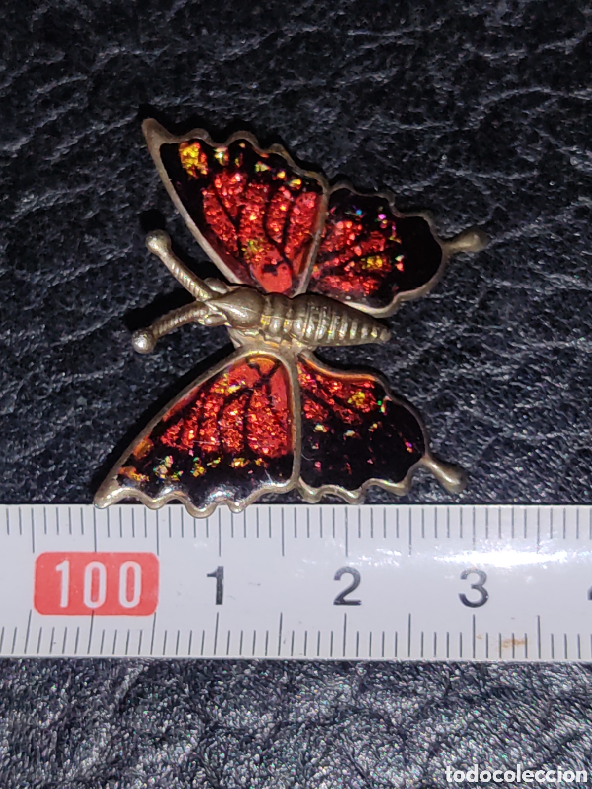 Joyeria: Broche mariposa de los a&ntilde;os 70. - Foto 3