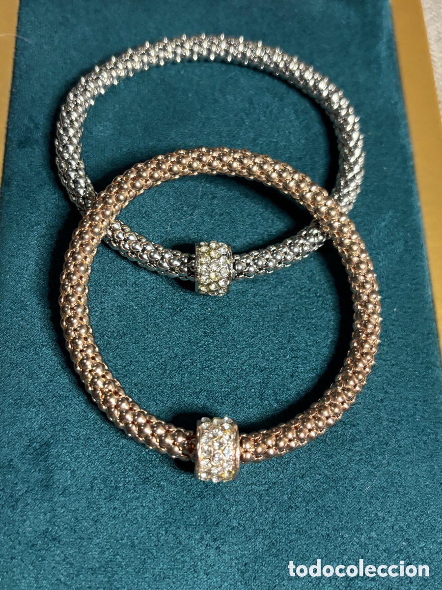 Joyeria: Dos pulseras el&aacute;sticas de metal - Foto 3