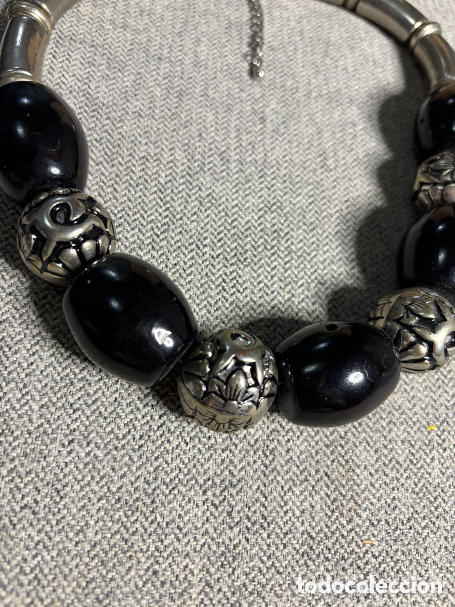 Joyeria: Gargantilla negra y plateado - Foto 3