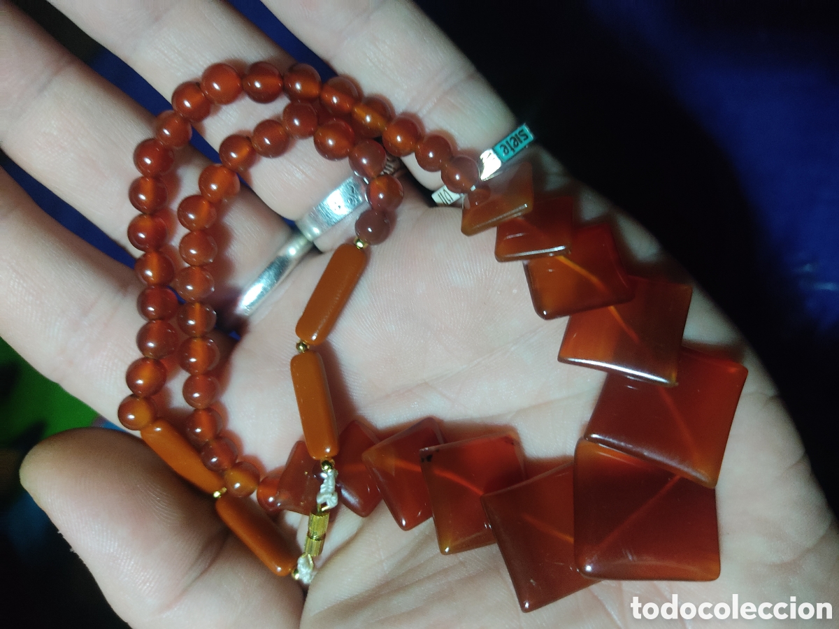 Joyeria: Collar de Carneola & Cuarzo.Vintage. - Foto 4