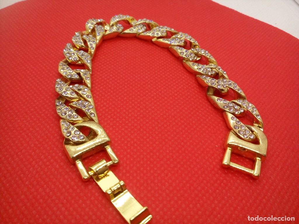 Joyeria: Pulsera Dorada Eslabones con Brillo - Foto 1