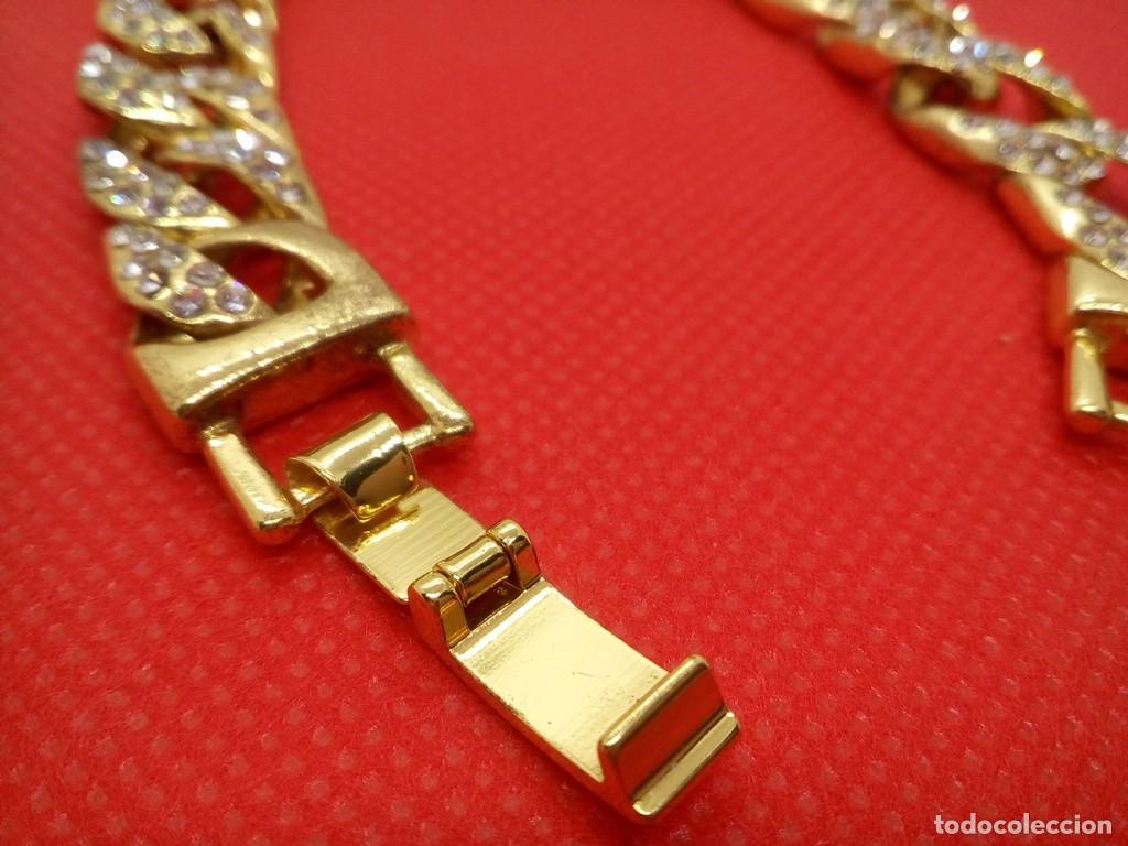 Joyeria: Pulsera Dorada Eslabones con Brillo - Foto 2