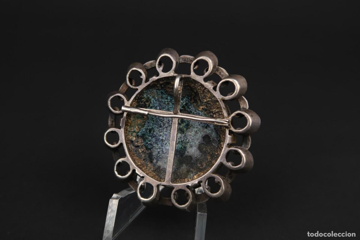 Joyeria: Antiguo Broche de Plata y Esmaltes - Foto 6