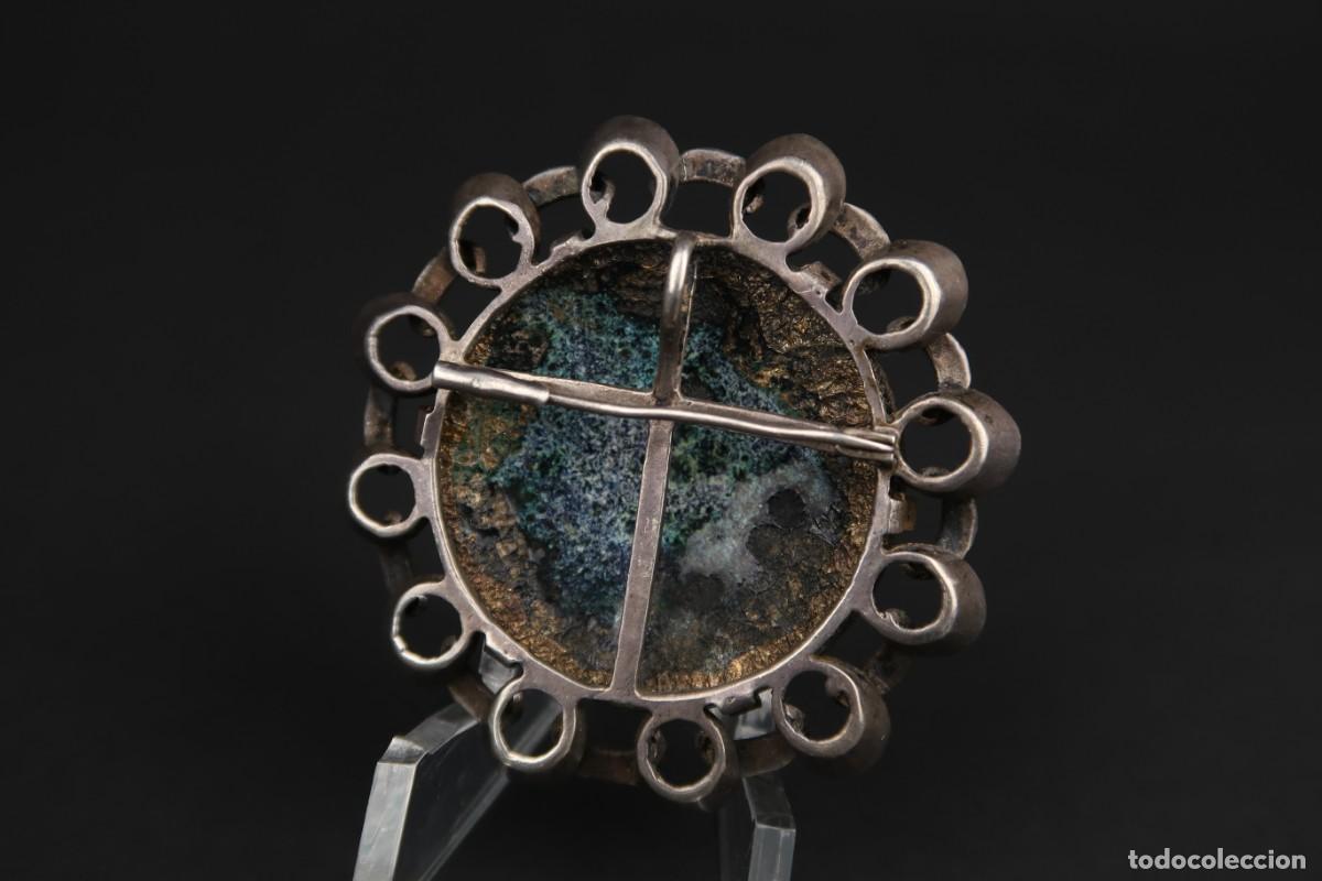 Joyeria: Antiguo Broche de Plata y Esmaltes - Foto 7