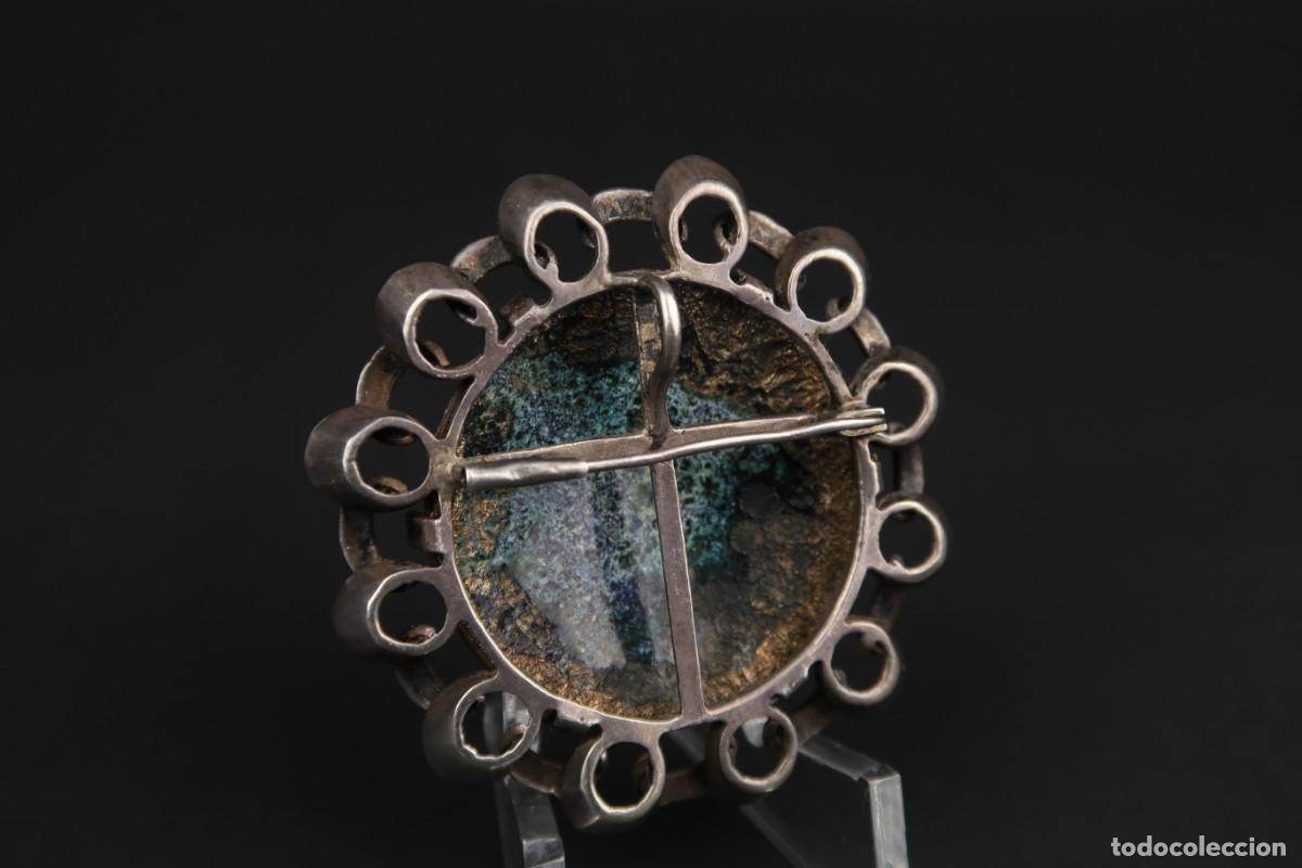 Joyeria: Antiguo Broche de Plata y Esmaltes - Foto 8