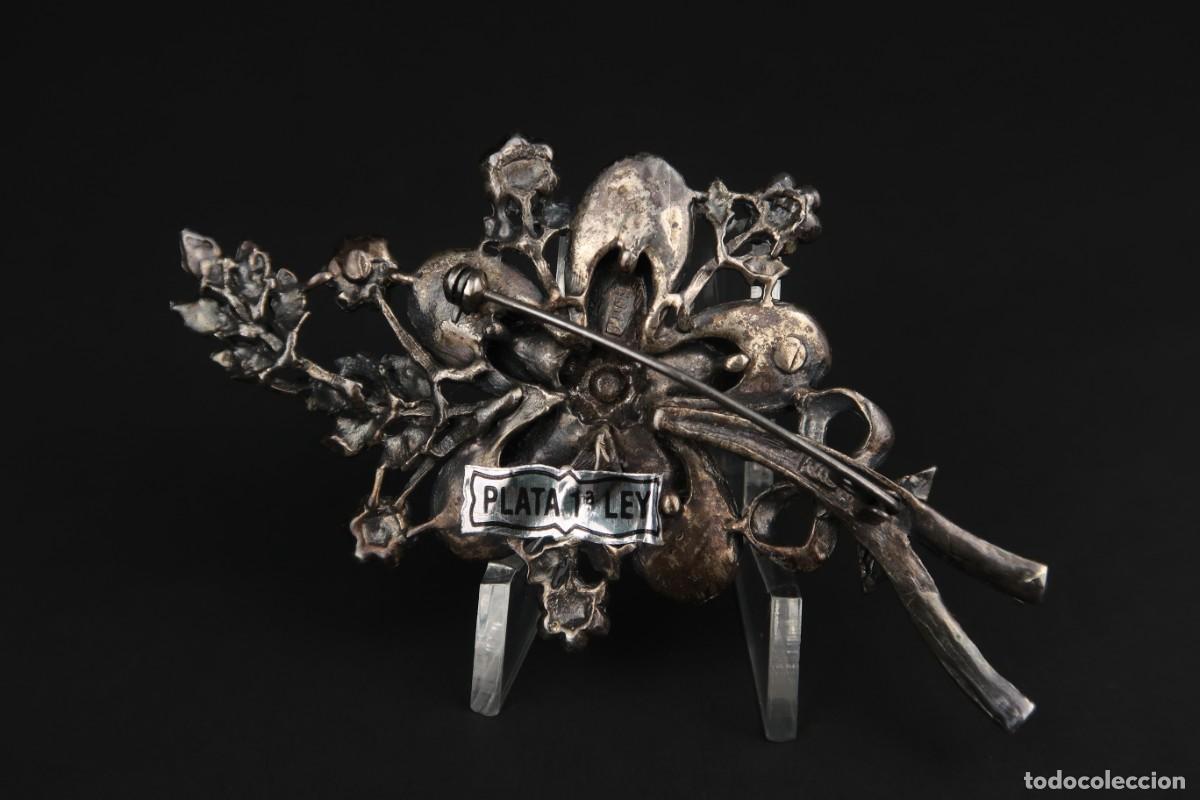 Joyeria: Antiguo Broche de Plata y Marcasitas - Foto 9
