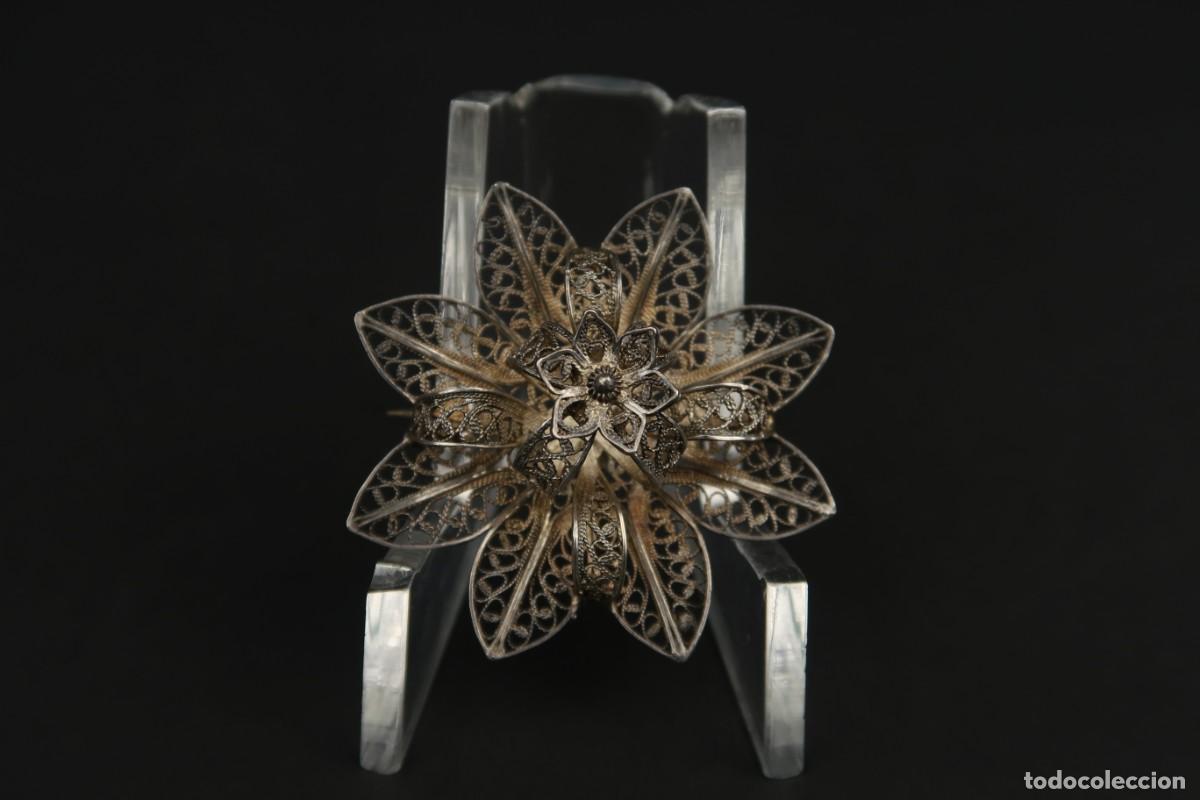 Joyeria: Antiguo Broche Filigrana de Plata - Foto 2