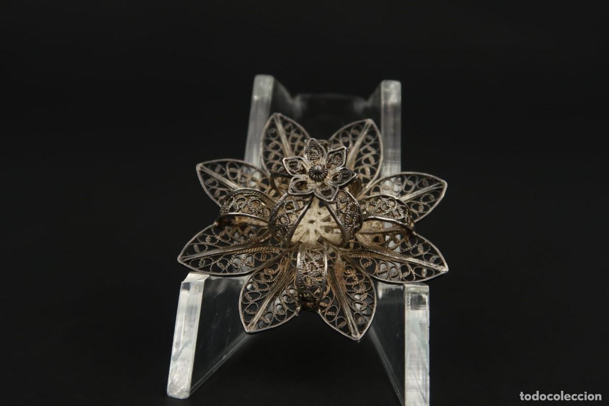 Joyeria: Antiguo Broche Filigrana de Plata - Foto 3