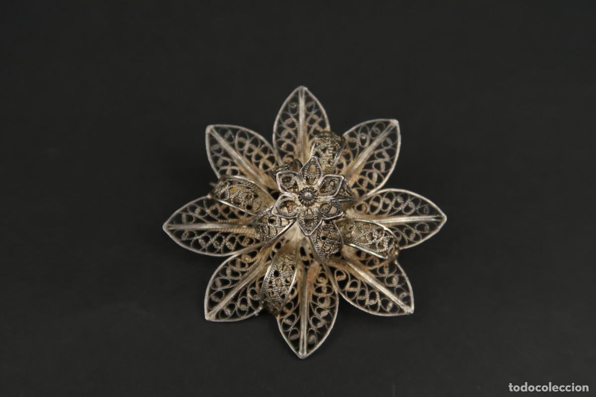 Joyeria: Antiguo Broche Filigrana de Plata - Foto 5
