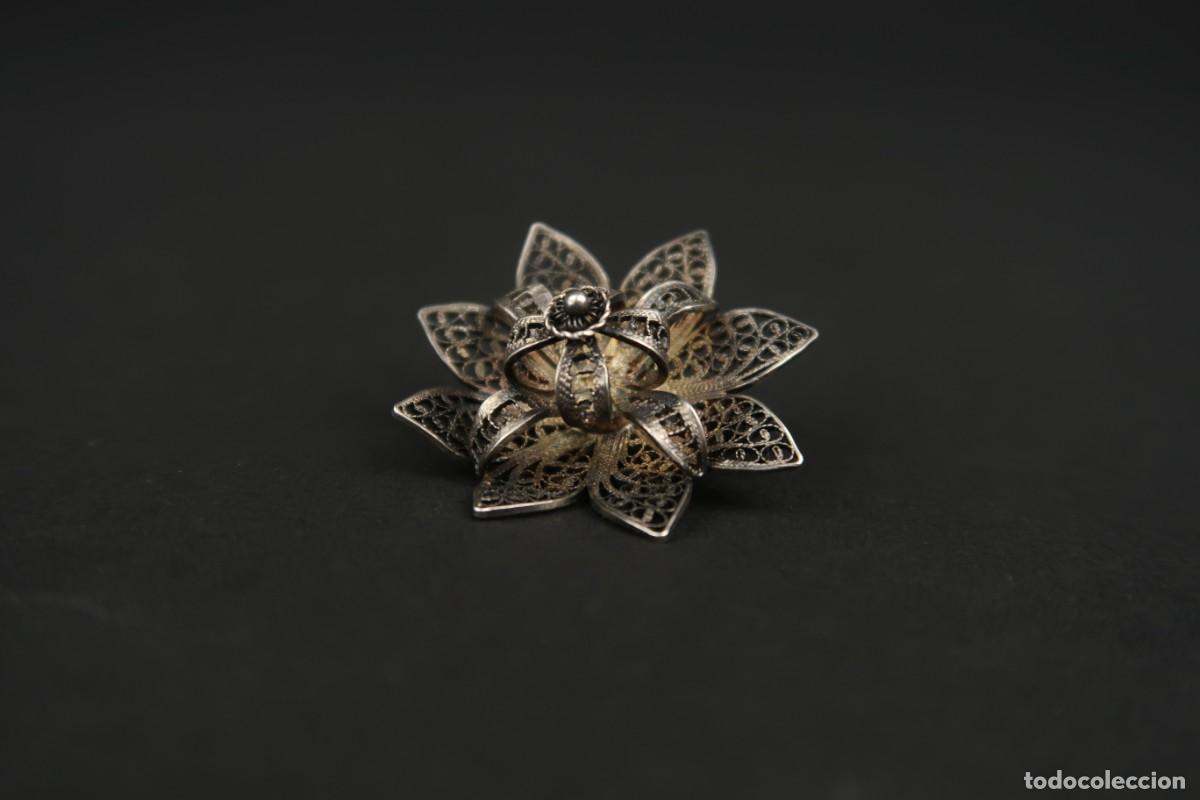 Joyeria: Antiguo Broche Filigrana de Plata - Foto 3