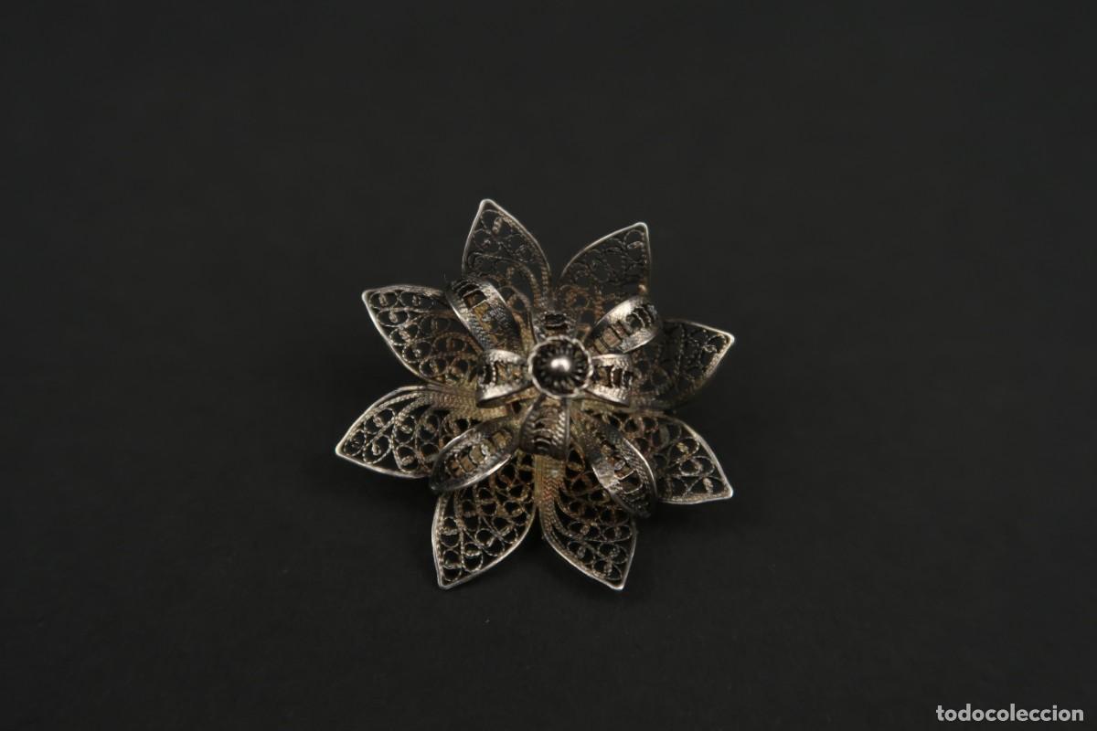 Joyeria: Antiguo Broche Filigrana de Plata - Foto 5