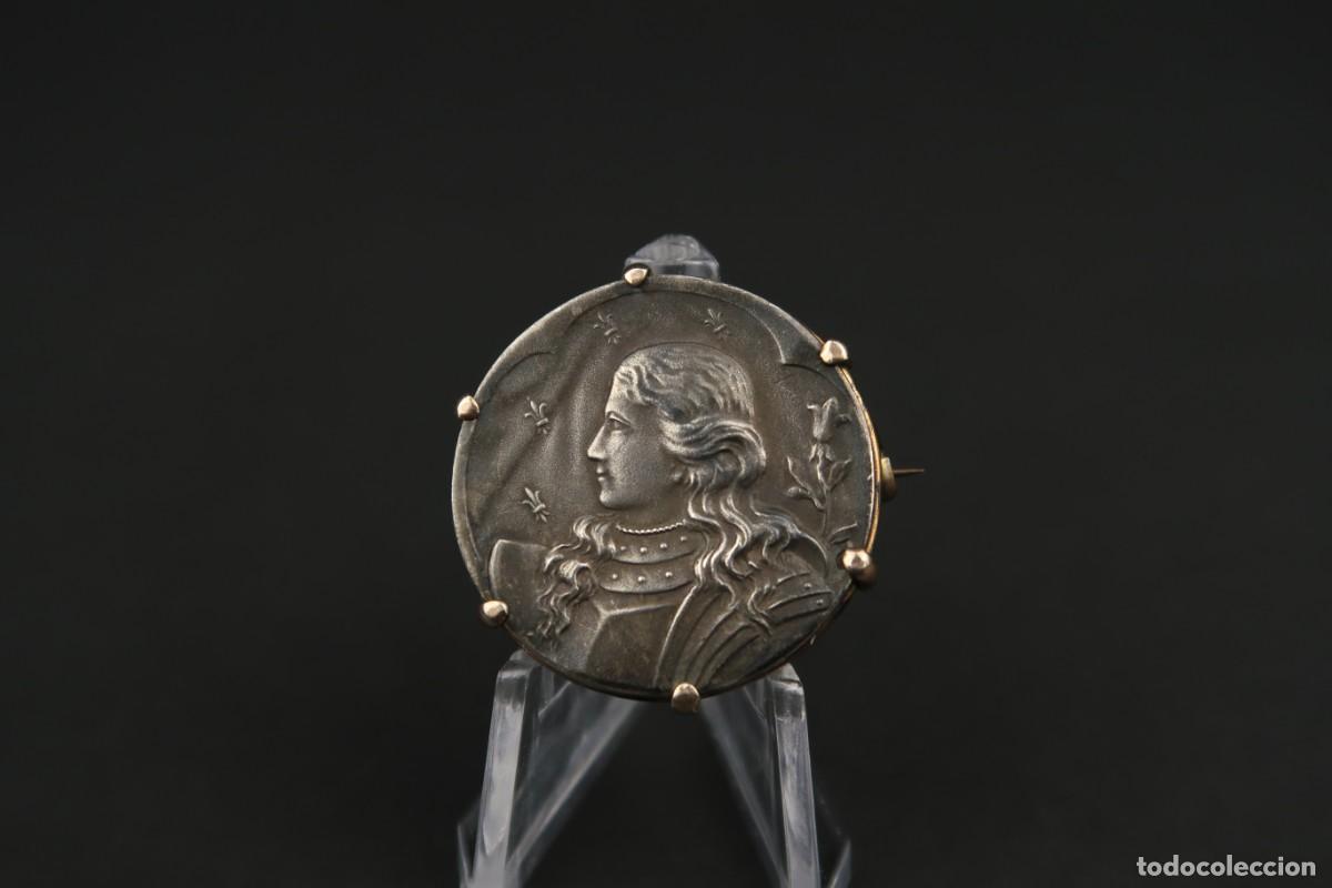 Joyeria: Antiguo Broche Frances de Plata y Plata Dorada - Foto 1