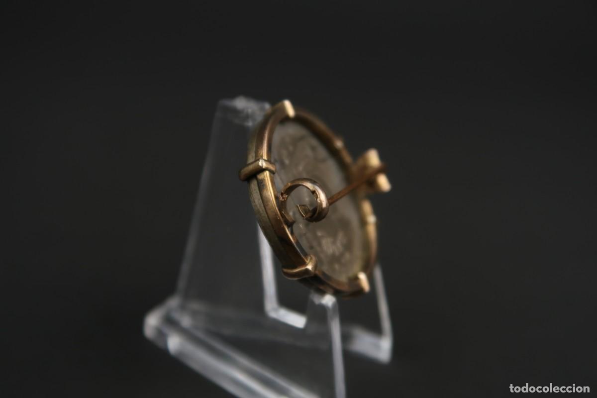 Joyeria: Antiguo Broche Frances de Plata y Plata Dorada - Foto 10