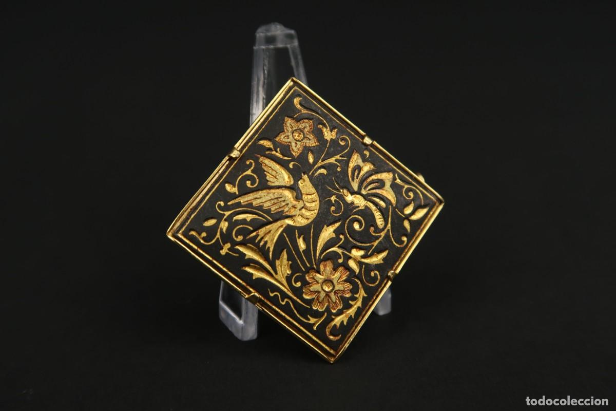 Joyeria: Antiguo Broche Damasquinado - Foto 4