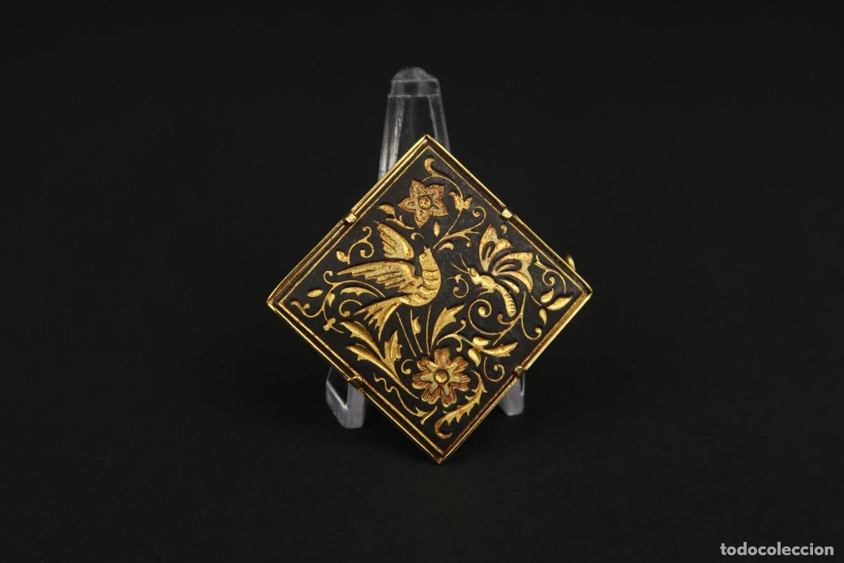 Joyeria: Antiguo Broche Damasquinado - Foto 5
