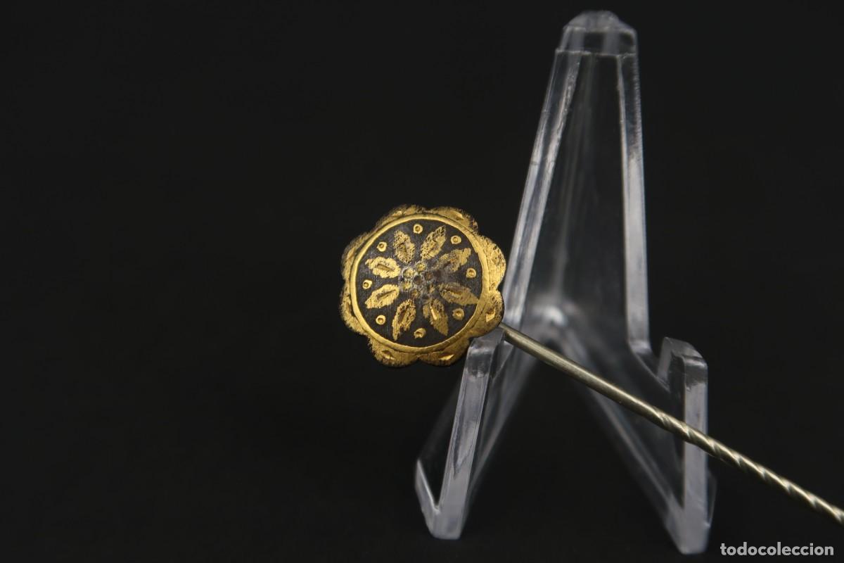 Joyeria: Antiguo Broche Damasquinado - Foto 2