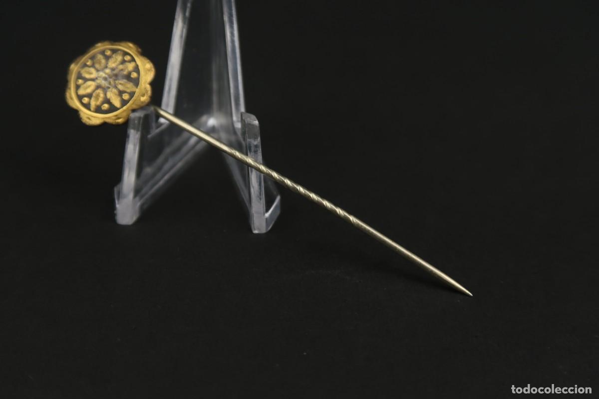 Joyeria: Antiguo Broche Damasquinado - Foto 3