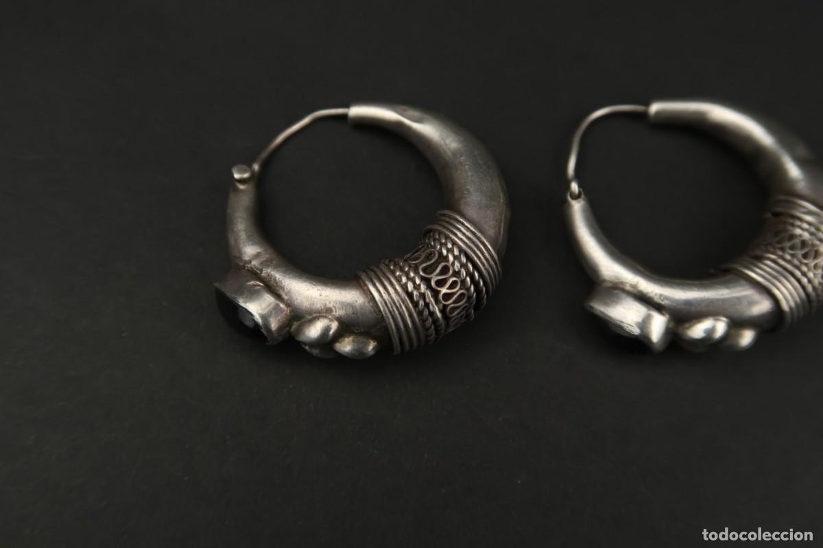 Joyeria: Antiguos Pendientes de Plata - Foto 2
