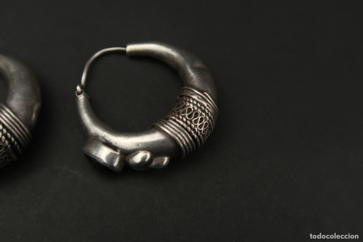Joyeria: Antiguos Pendientes de Plata - Foto 3