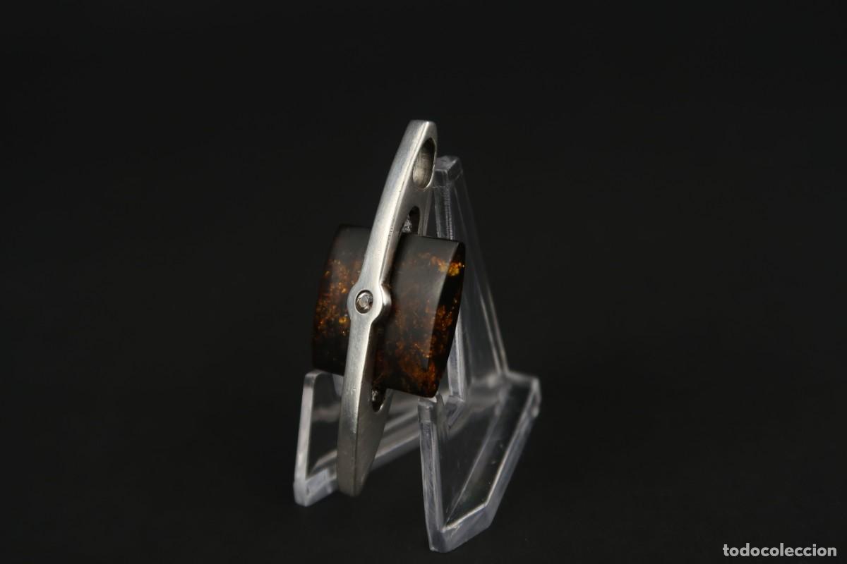 Joyeria: Antiguo Colgante de Plata y &Aacute;mbar - Foto 4