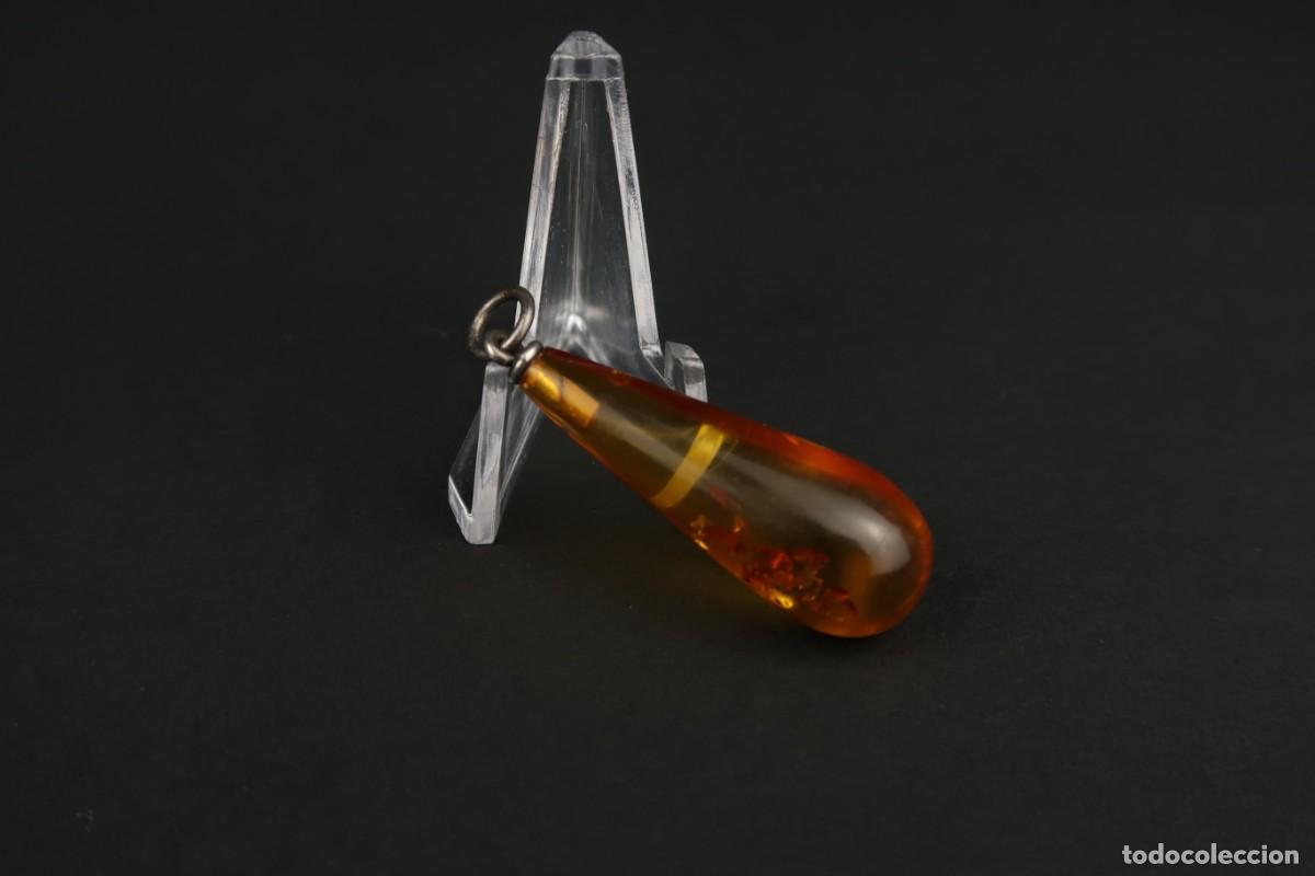 Joyeria: Antiguo Colgante de Plata y &Aacute;mbar - Foto 1