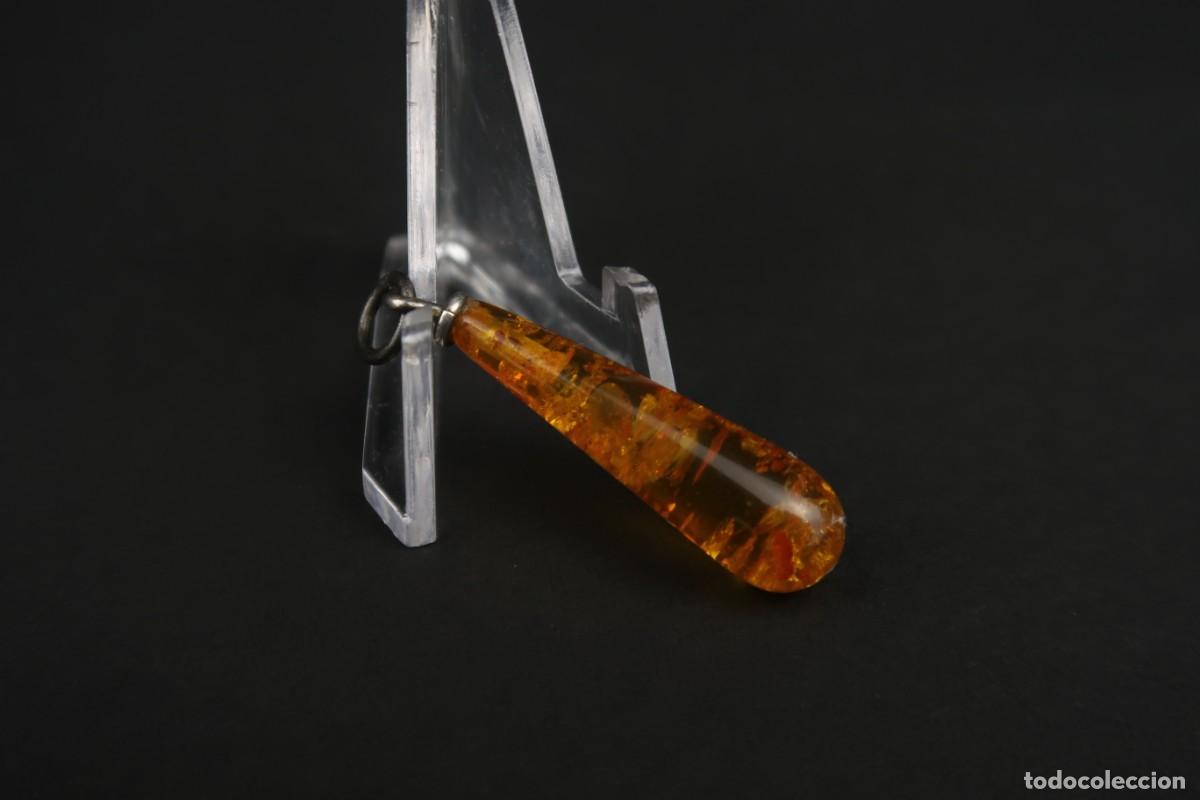 Joyeria: Antiguo Colgante de Plata y &Aacute;mbar - Foto 1