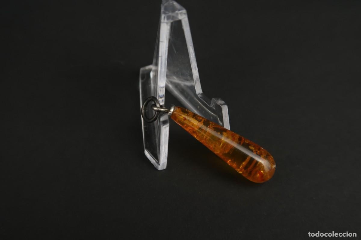 Joyeria: Antiguo Colgante de Plata y &Aacute;mbar - Foto 2