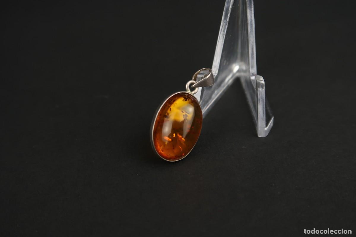 Joyeria: Antiguo Colgante de Plata y &Aacute;mbar - Foto 1
