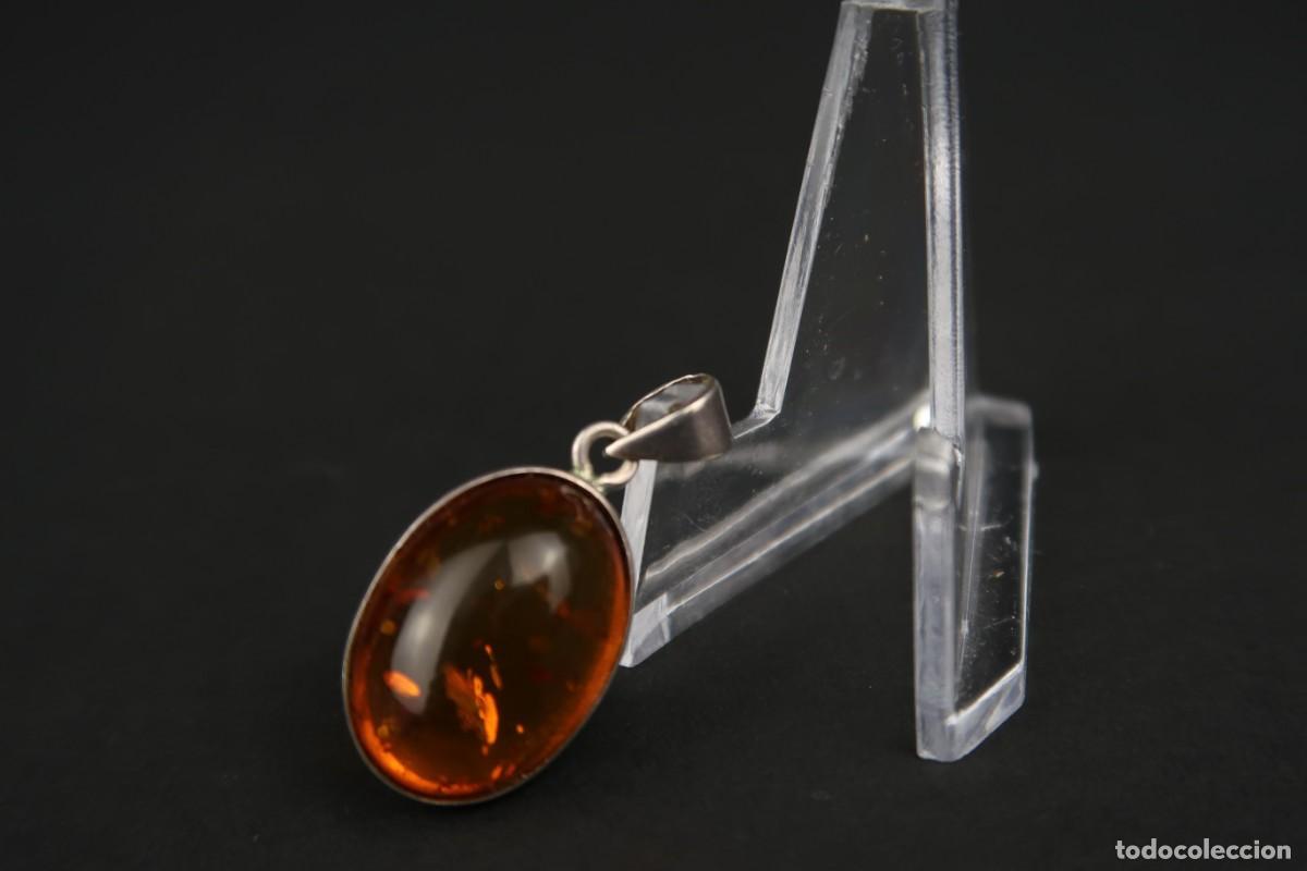 Joyeria: Antiguo Colgante de Plata y &Aacute;mbar - Foto 3
