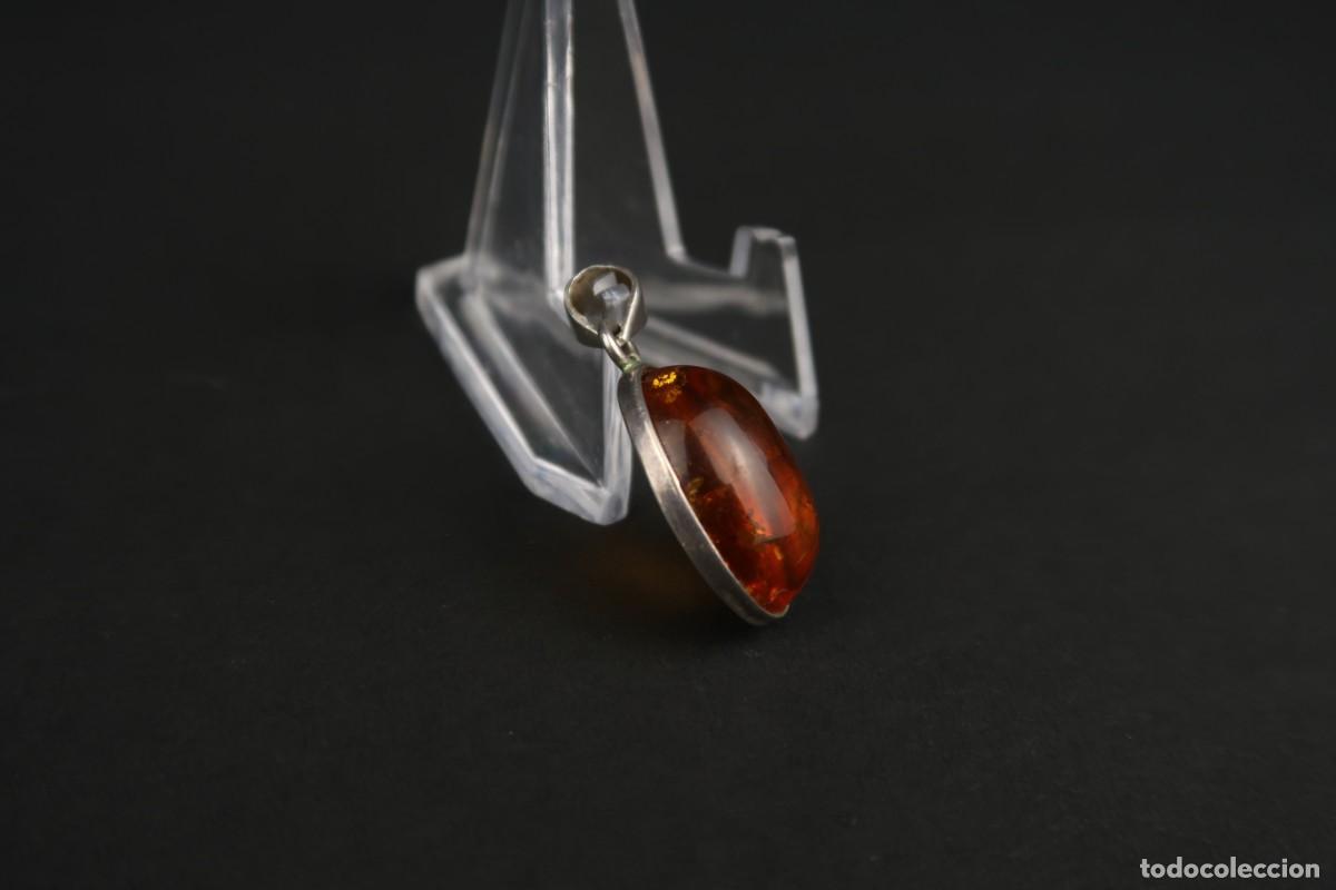 Joyeria: Antiguo Colgante de Plata y &Aacute;mbar - Foto 4