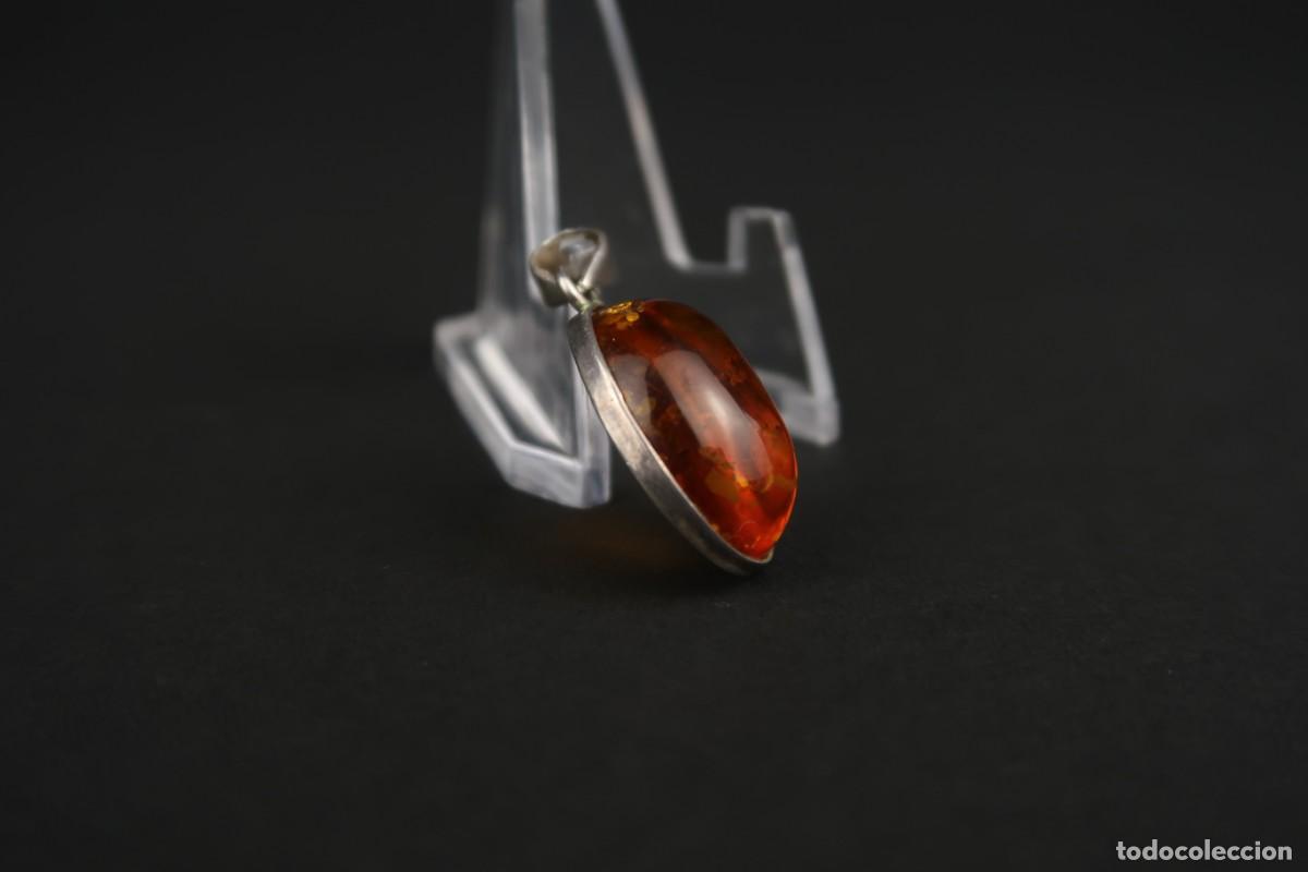 Joyeria: Antiguo Colgante de Plata y &Aacute;mbar - Foto 6