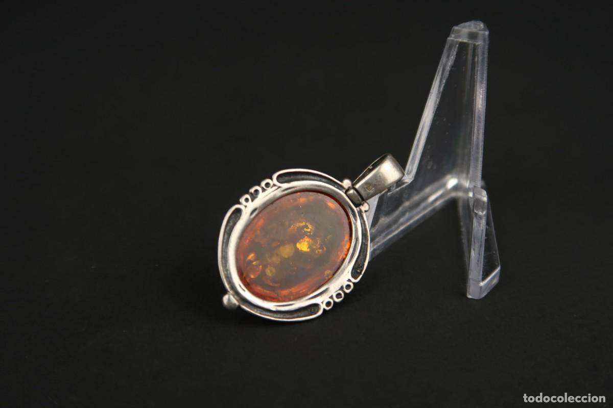 Joyeria: Antiguo Colgante de Plata y &Aacute;mbar - Foto 5
