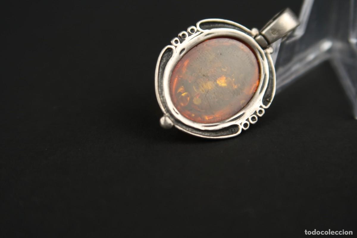 Joyeria: Antiguo Colgante de Plata y &Aacute;mbar - Foto 6