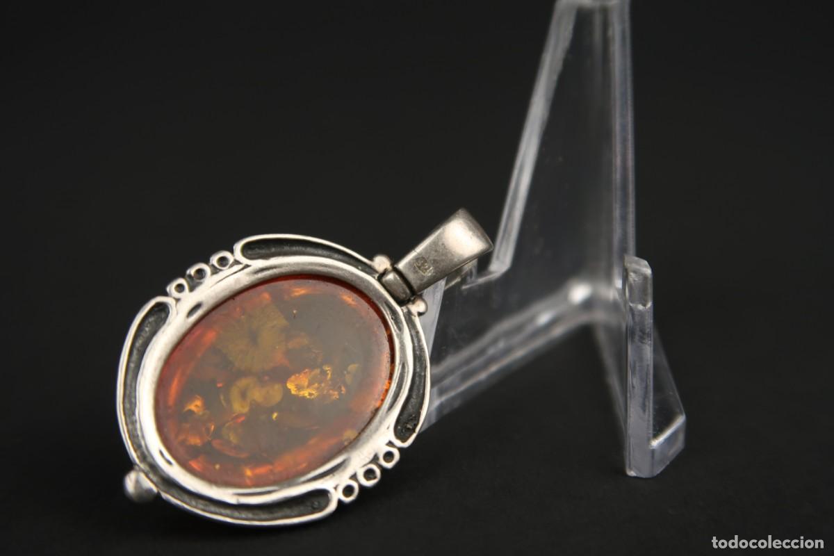 Joyeria: Antiguo Colgante de Plata y &Aacute;mbar - Foto 7