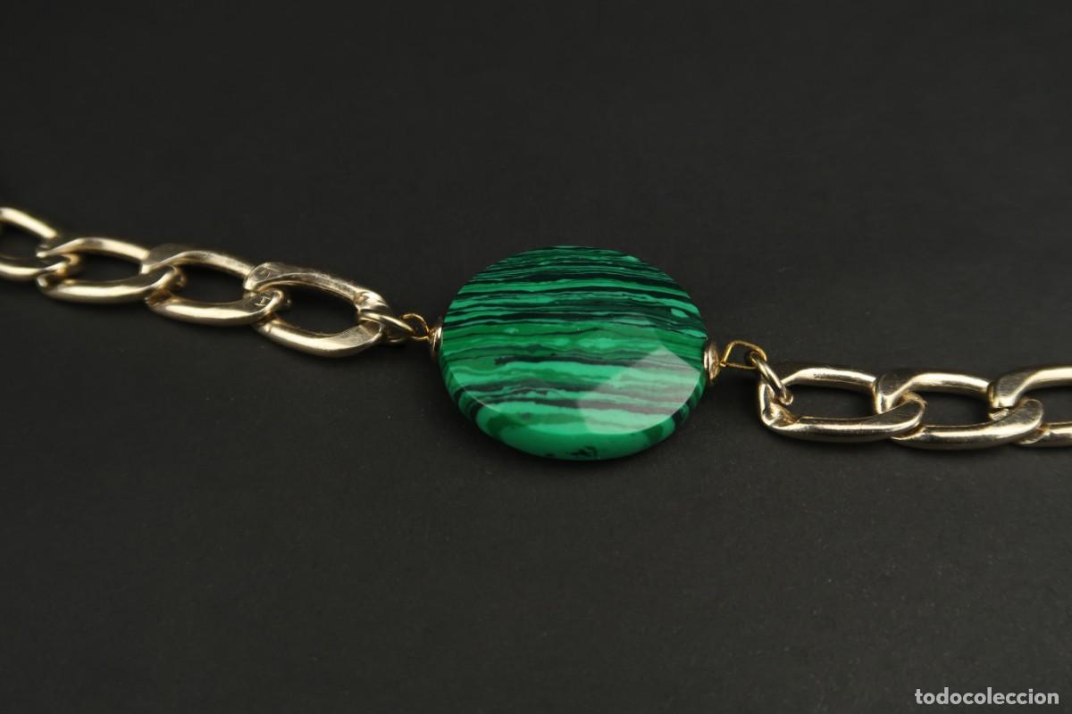 Joyeria: Antiguo Collar de Malaquita y &Aacute;gata - Foto 4