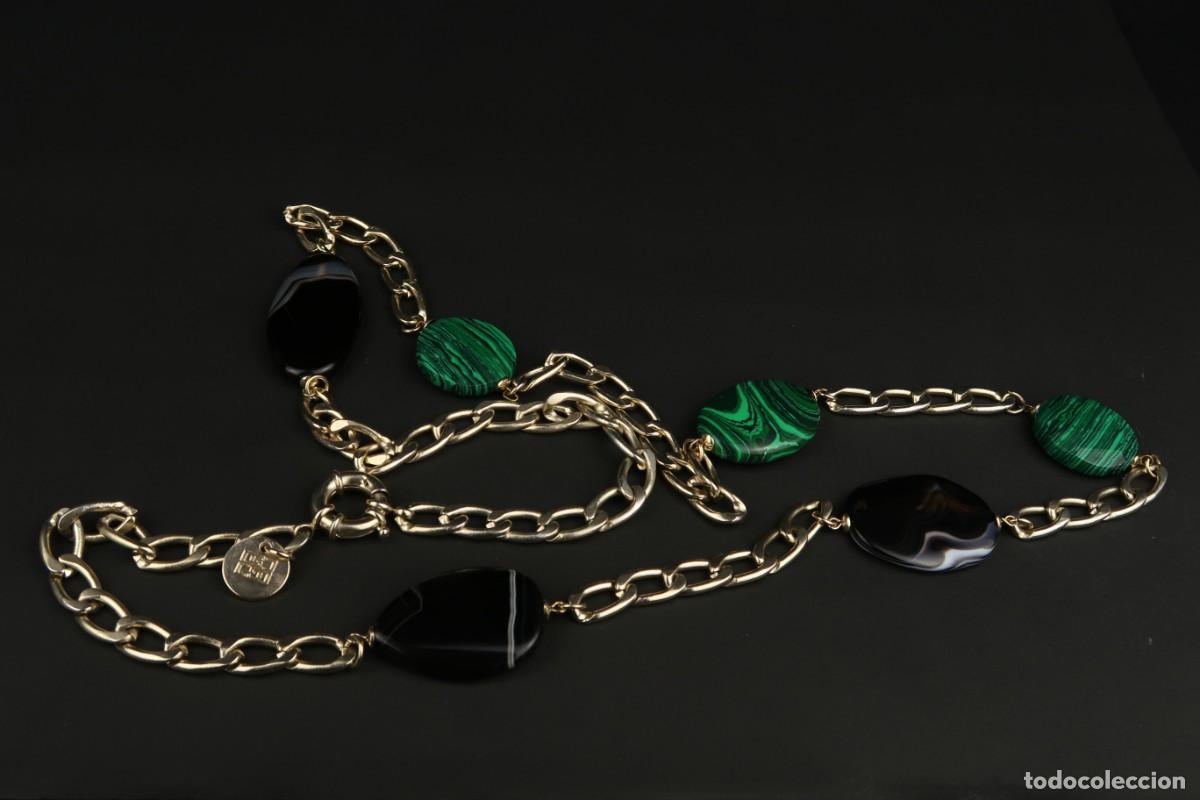 Joyeria: Antiguo Collar de Malaquita y &Aacute;gata - Foto 11