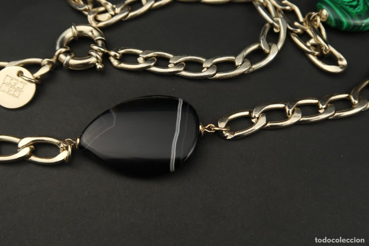 Joyeria: Antiguo Collar de Malaquita y &Aacute;gata - Foto 12