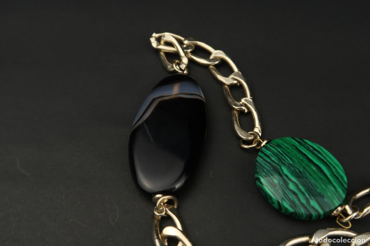 Joyeria: Antiguo Collar de Malaquita y &Aacute;gata - Foto 14