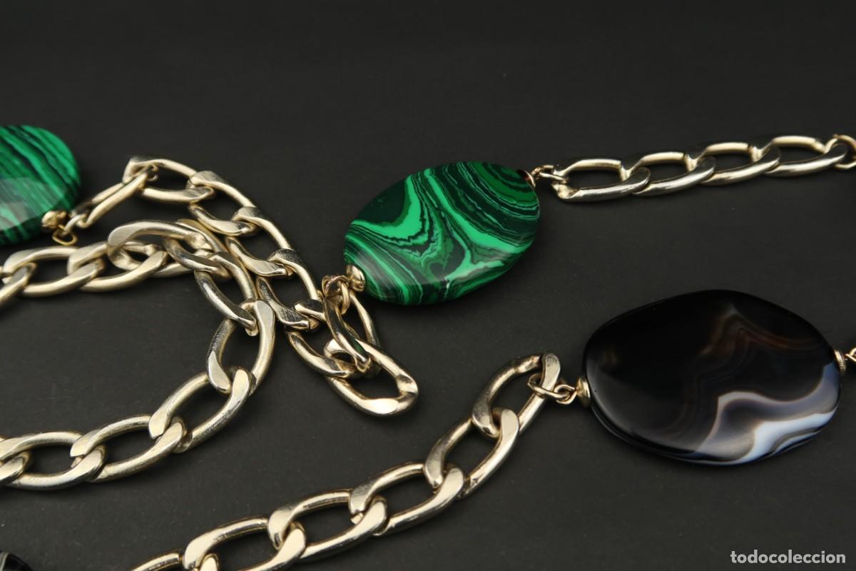 Joyeria: Antiguo Collar de Malaquita y &Aacute;gata - Foto 16
