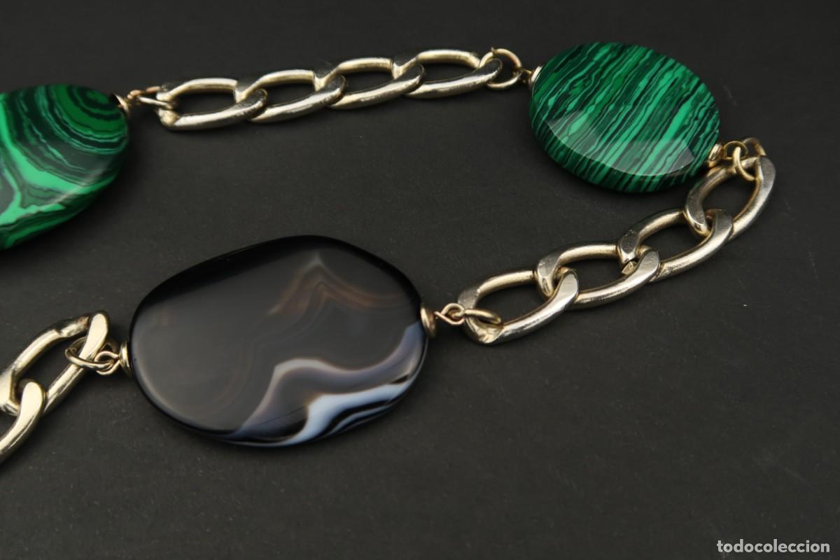 Joyeria: Antiguo Collar de Malaquita y &Aacute;gata - Foto 17