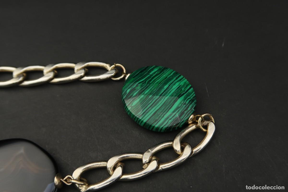 Joyeria: Antiguo Collar de Malaquita y &Aacute;gata - Foto 18