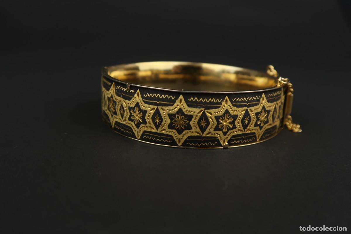 Joyeria: Antiguo Brazalete Damasquinado - Foto 2
