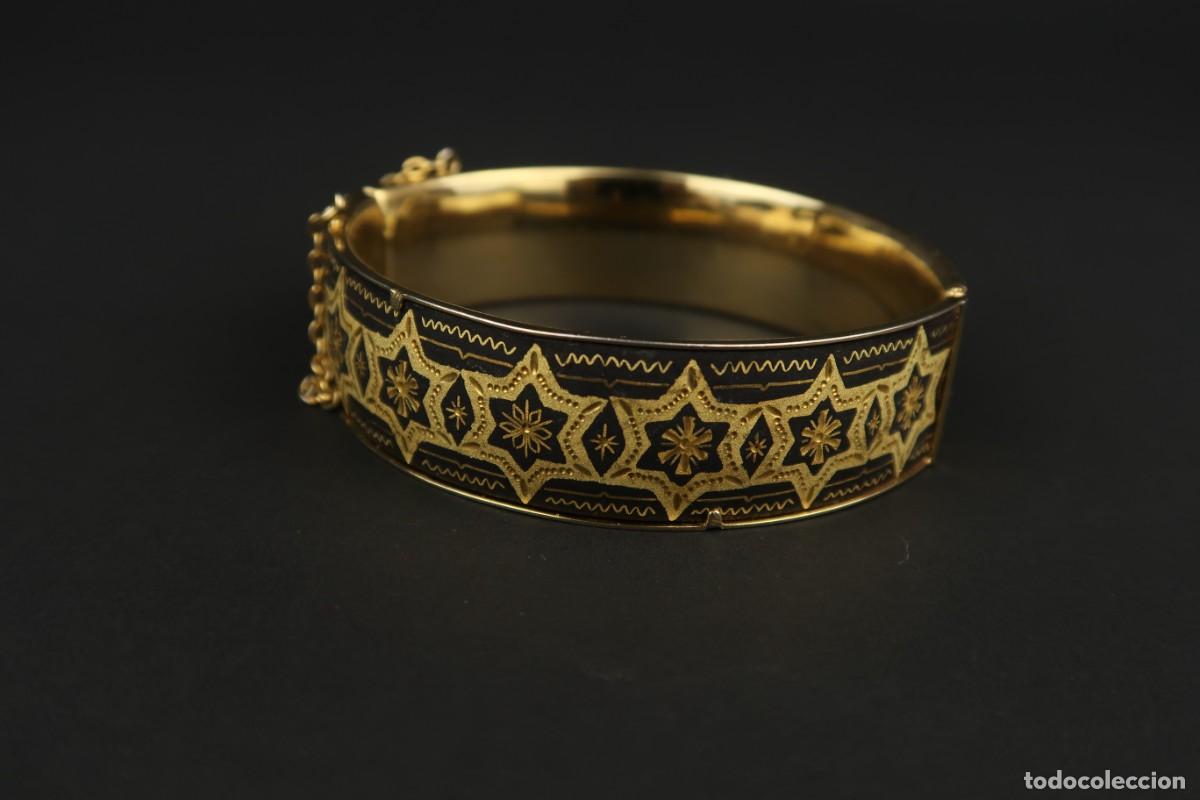Joyeria: Antiguo Brazalete Damasquinado - Foto 3
