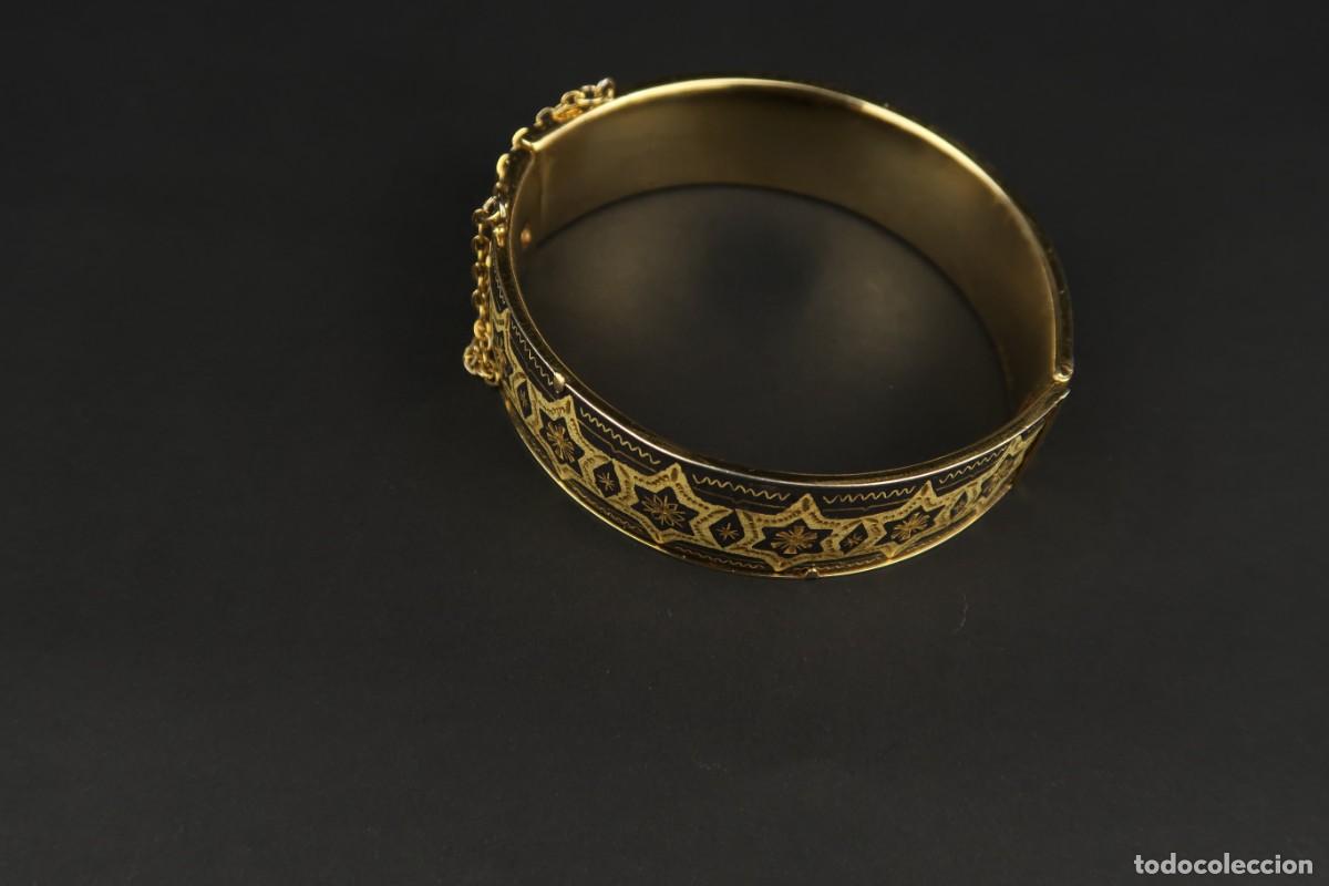 Joyeria: Antiguo Brazalete Damasquinado - Foto 4