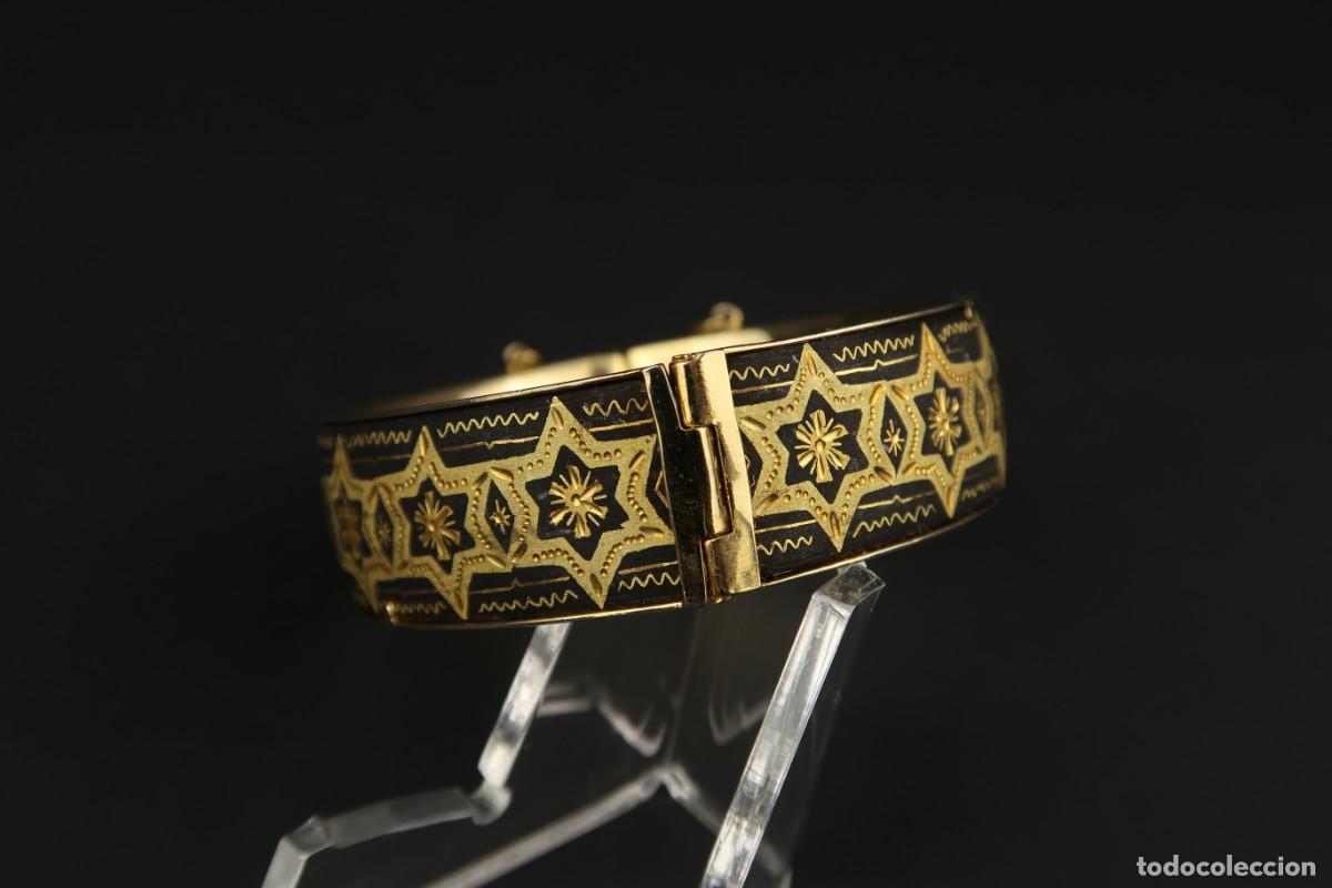 Joyeria: Antiguo Brazalete Damasquinado - Foto 6