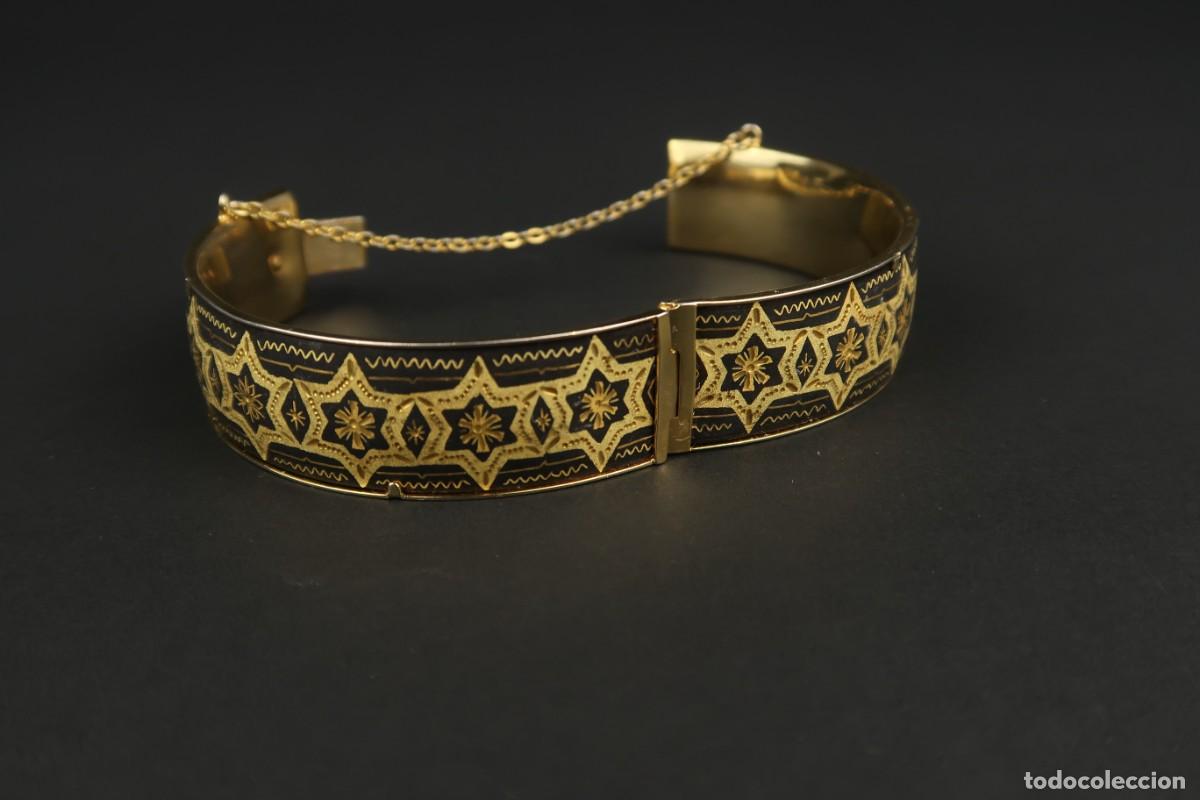 Joyeria: Antiguo Brazalete Damasquinado - Foto 8