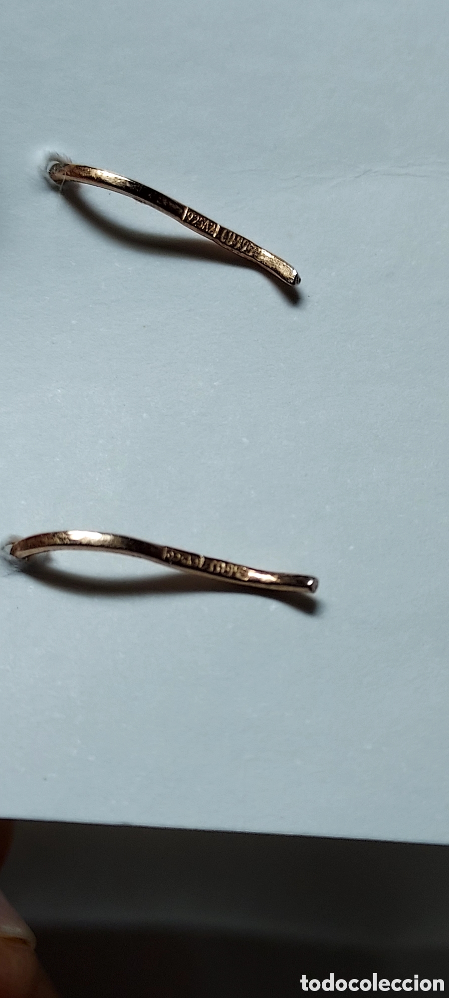 Joyeria: BONITOS PENDIENTES DE PLATA DORADA CU&Ntilde;ADOS 925 - Foto 5