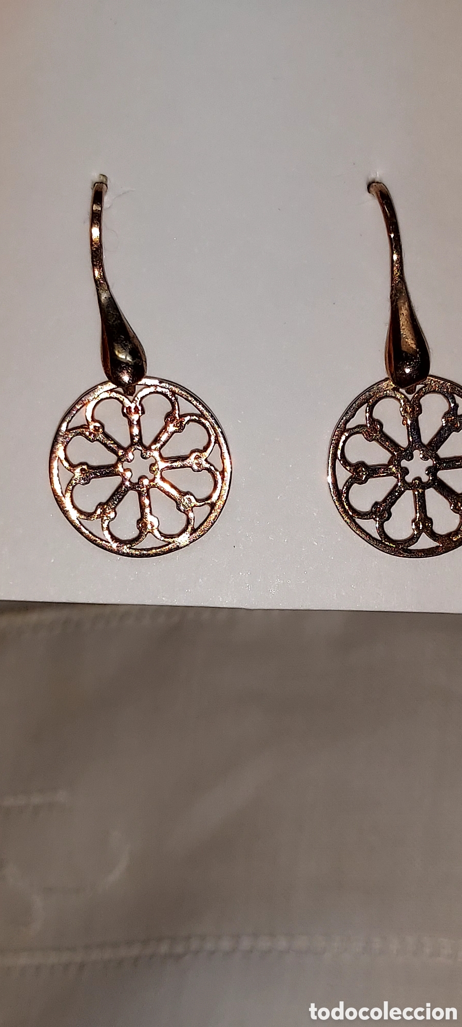 Joyeria: BONITOS PENDIENTES DE PLATA DORADA CU&Ntilde;ADOS 925 - Foto 7