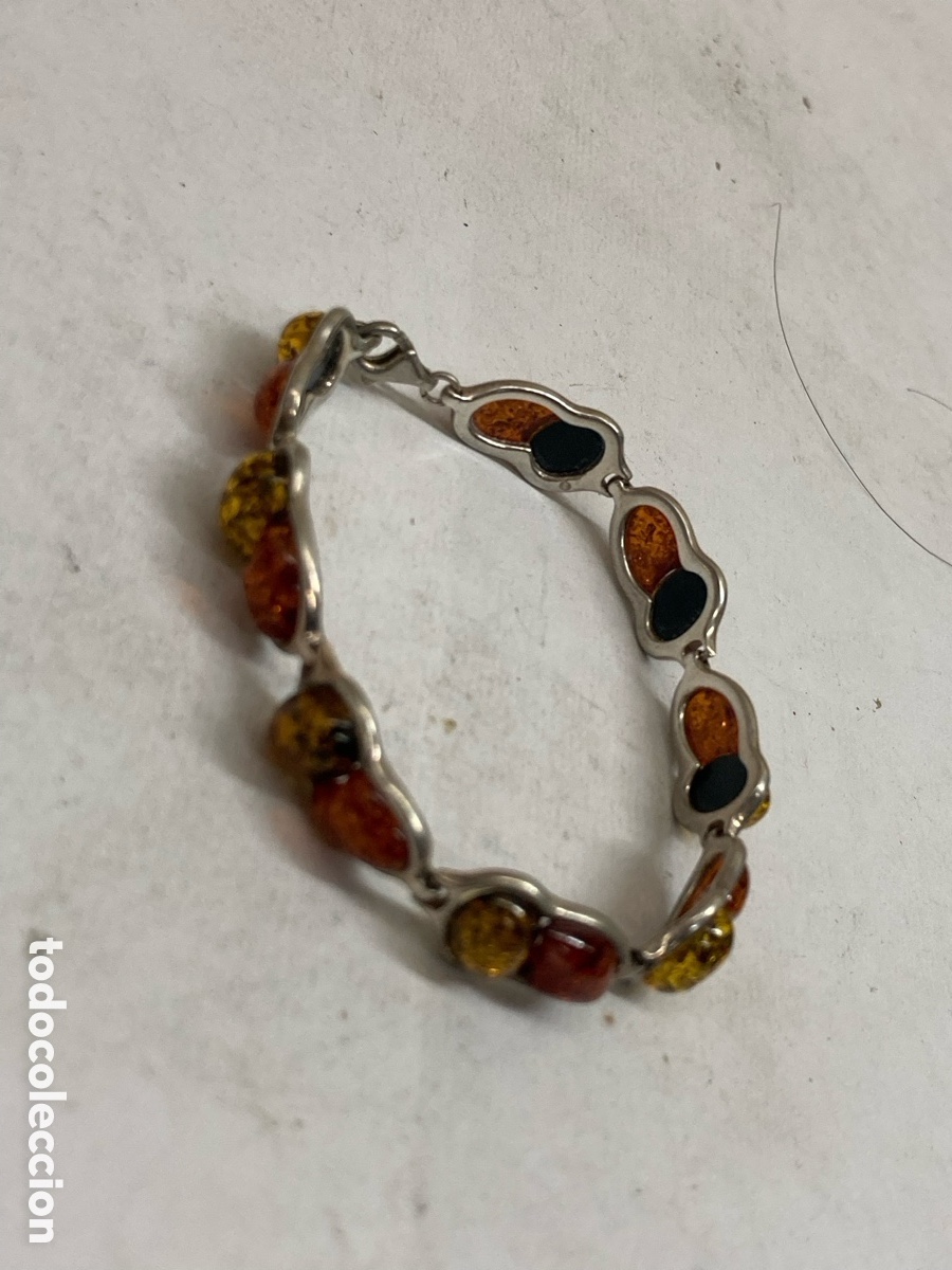 Joyeria: Pulsera de plata y ambar Pul225 - Foto 1
