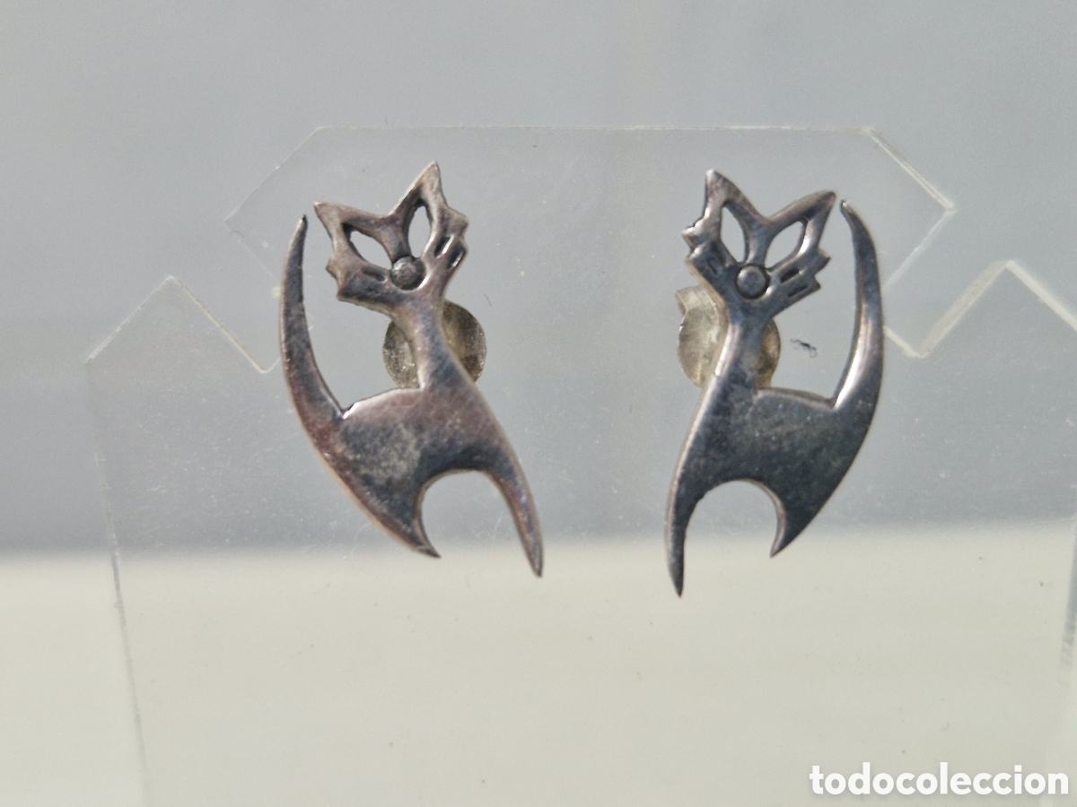 Joyeria: PENDIENTES PLATA ESCENA GATOS - Foto 2